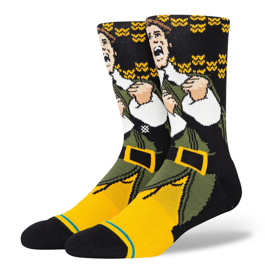 Stance X Elf Cotton Crew Socks in festive holiday design and colors