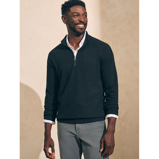 Faherty Men's Legend Sweater Quarter Zip Pullover