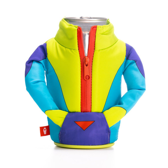 Puffin Drinkwear The Miller Koozie cyan and multi-color pattern