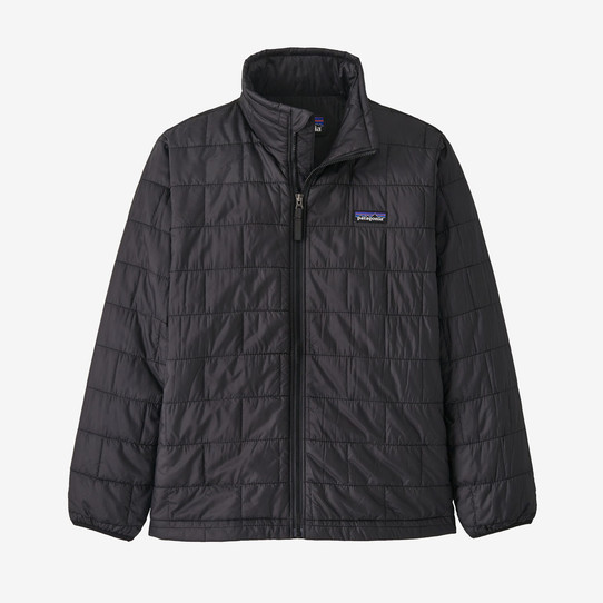 The Patagonia Boys' Nano Puff Brick Quilted Jacket in Black