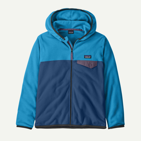 Patagonia Boys' Micro D Snap-T Fleece Jacket Clement Blue front view