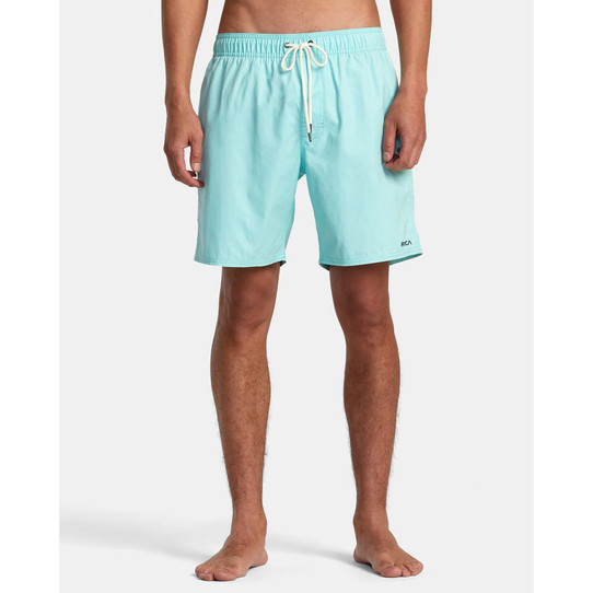 The RVCA Men's Opposites Elastic Waist Hybrid Amphibian Shorts in the Seal Colorway