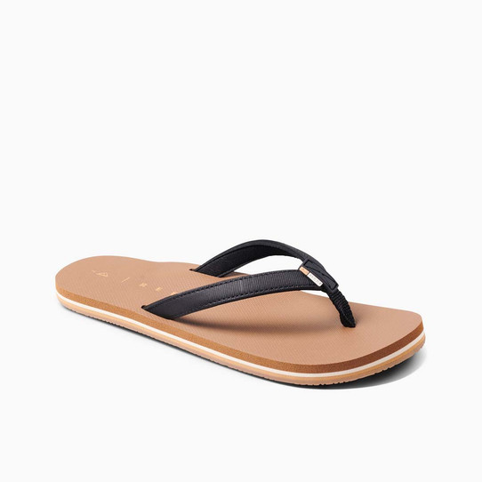 The Reef Women's Solana Sandal in the colorway Black/ Tan