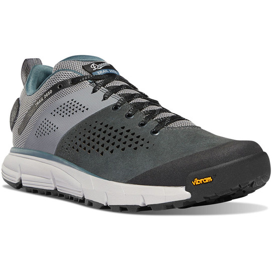 Danner Men's Trail 2650 Running Leather shoes in the Charcoal/ Goblin Blue colorway