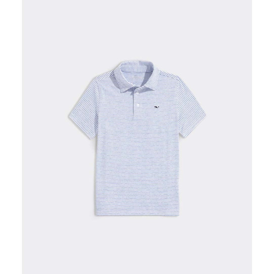 The Bradley Stripe Sankaty Polo in Yacht Blue Tejeda colorway