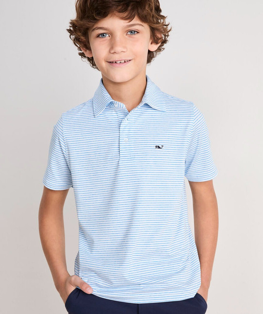 The Bradley Stripe Sankaty Polo in Ocean Breeze Tejeda colorway The Bradley Stripe Sankaty Polo in Ocean Breeze Tejeda colorway