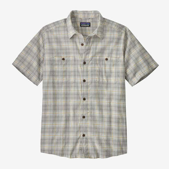 The Patagonia Men's Back Step Shirt in Salt Grey