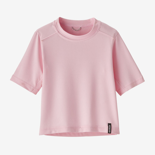 The Patagonia Baby Capilene Silkweight Tee in Peaceful Pink