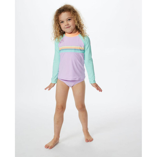 Rip Curl Toddlers' Crystal Cove UPF Swim Set in multico colorway