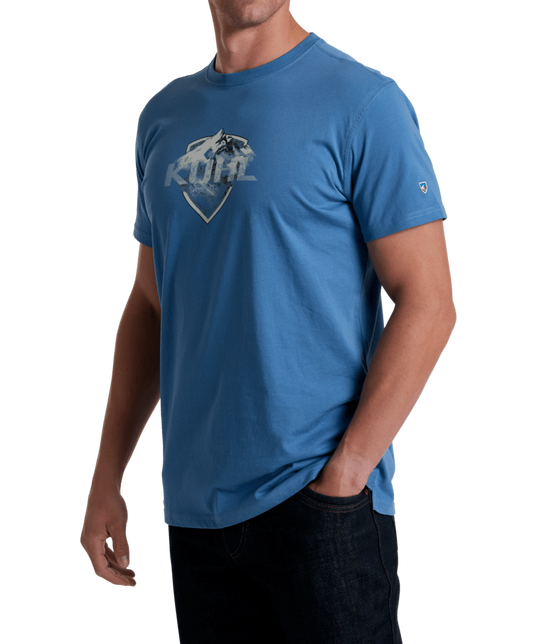 The Kuhl Men's Born In The Mountains Short Sleeve Tee in River Blue
