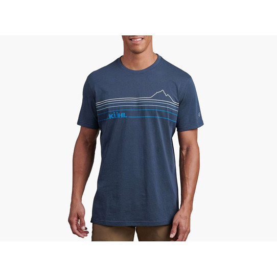 The Barbour T-Shirt mit Logo-Print Blau in Pirate Blue