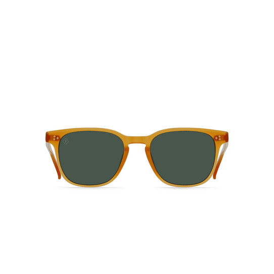 The oval frame cage sunglasses Schwarz in the Honey and Green Polarized Colorway