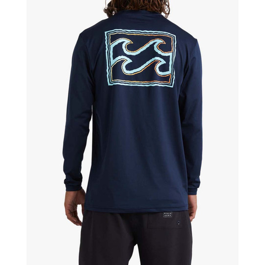 The Billabong Boys' Rotor Loose Fit Short Sleeve Surf Tee in Navy colorway