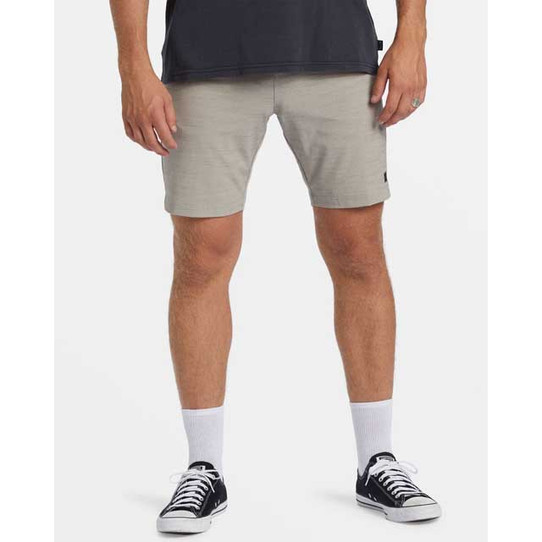 The Billabong Men's Crossfire Slub Submersible 19 inch Shorts in Stone Grey