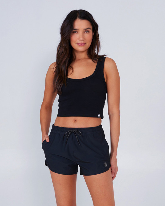 FF-trimmed cotton T-shirt Shorts in black colorway