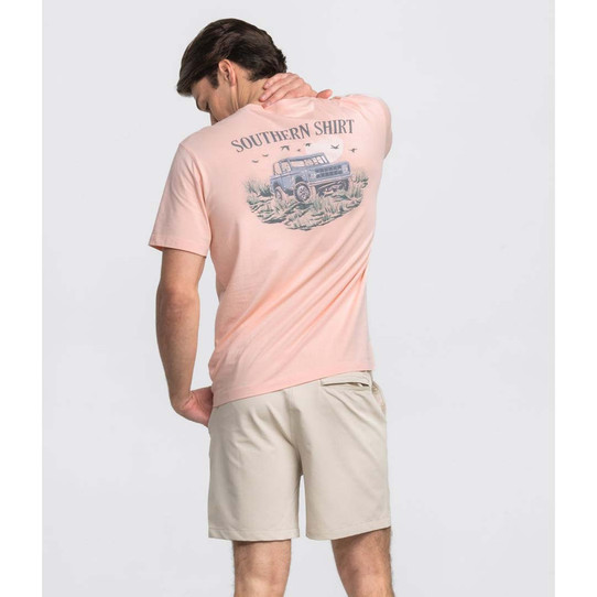 The Southern Shirt Men's Outer Banks Tee SS in Peach Melba colorway