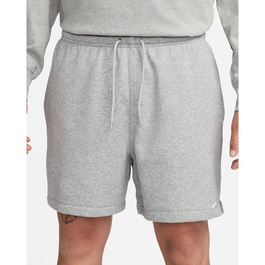 The Nike Men's French Terry Flow Shorts  in Heather Grey