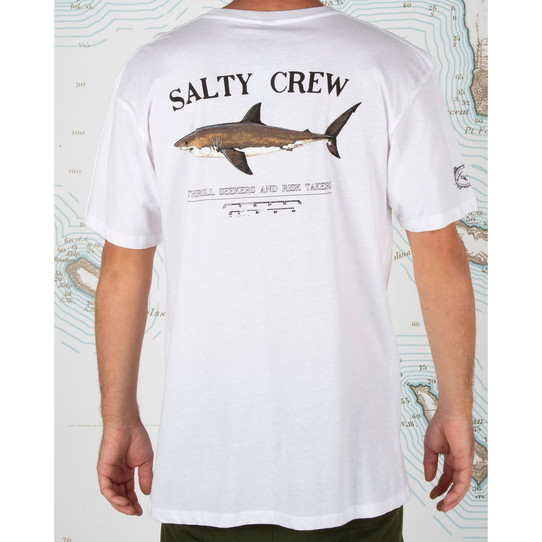 The Salty Crew Men's Bruce Premium Short Sleeve Tee in White