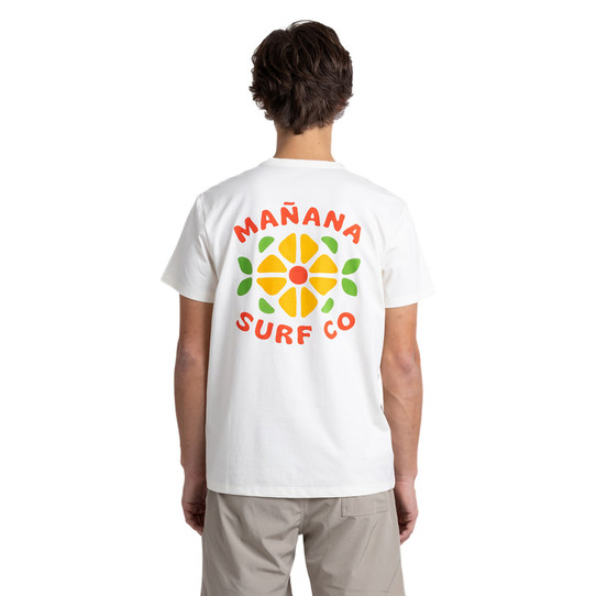 The Mañana Men's Flower Tile Tee in Off White