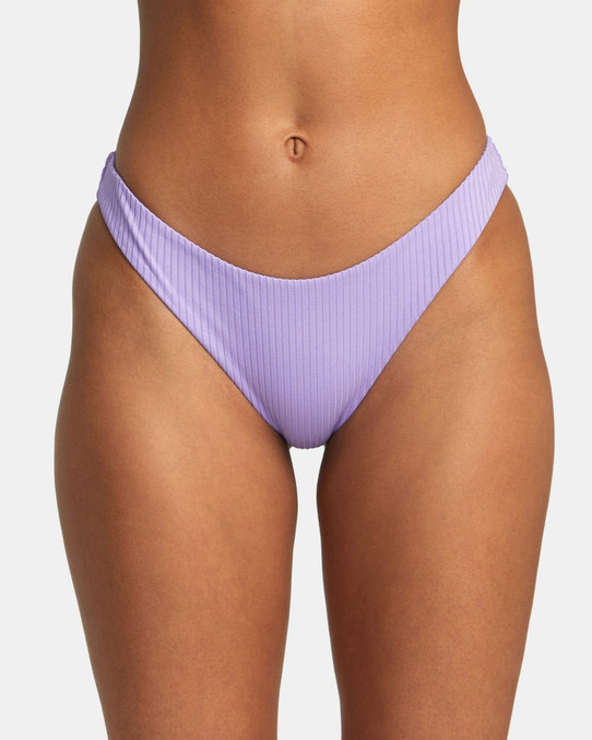 RVCA Women's Second Life Cheeky Bikini Bottoms in iris colorway