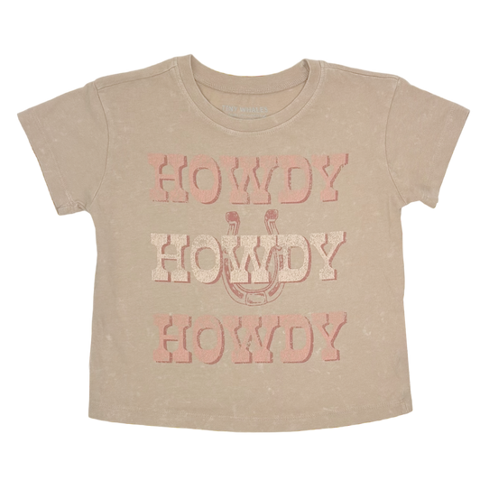 Cotton Jersey Girls Super Tee in Mineral Wheat colorway