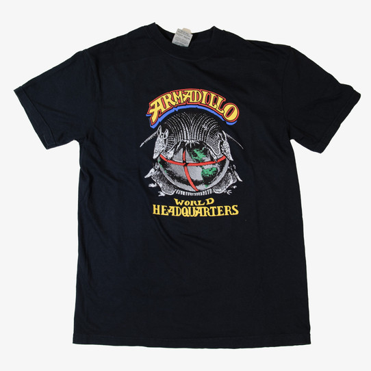 Armadillo World Headquarters Original AWHQ Logo T-Shirt in Black colorway