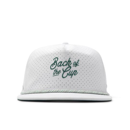 The Melin Coronado Links Hydro Snapback Hat in White and Green