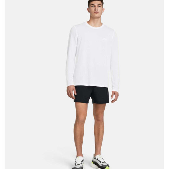 Under Armour Men's  Launch 5" Shorts in T-shirt Imprimé Fashion Homme T-shirt 512029 Blanc colorway