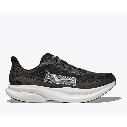 The Hoka Men's Mach 6 Running flex Shoes in Black and White