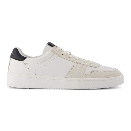 TOMS Men's TRVL Lite Court Sneakers in White/Black colorway