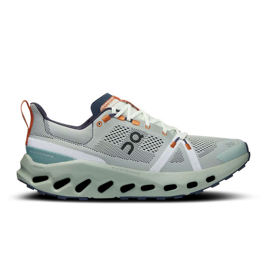 The On Runnung Men's Cloudsurfer Trail Running Shoes Neumel in the Aloe and Mineral Colorway