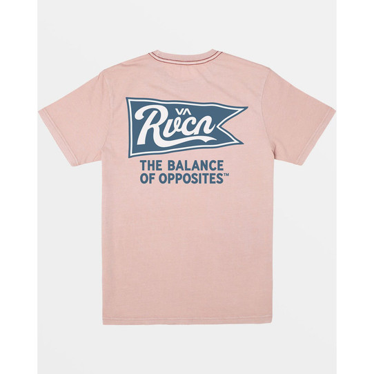 The RVCA North Sails Kids TEEN slogan print T-shirt in Pale Mauve