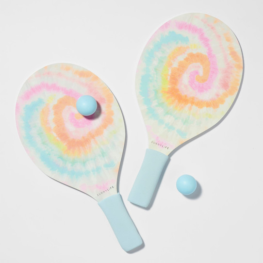 Sunny Life Tie Dye Beach Paddle Set in Tie Dye colorway