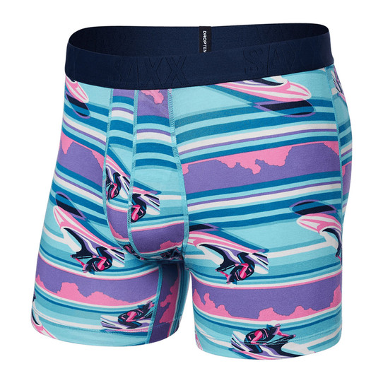 The  Saxx Men's DropTemp™ Cooling Cotton Boxer Briefs in Blue