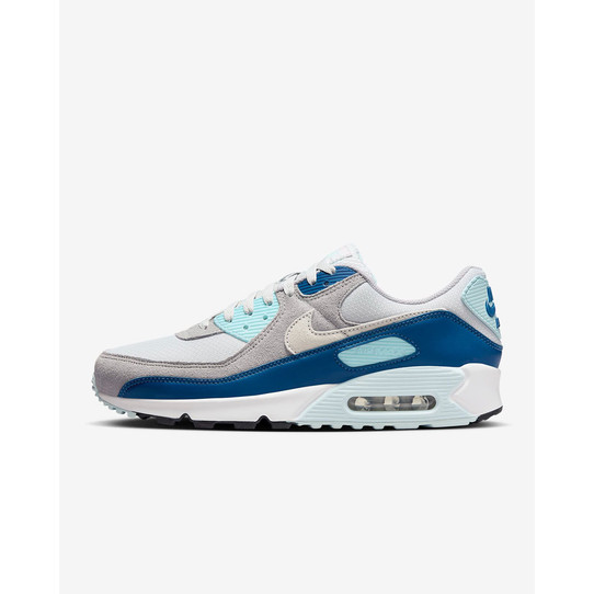 The Nike Men's Air Max 90 Technology shoes in the Glacier Blue Colorway