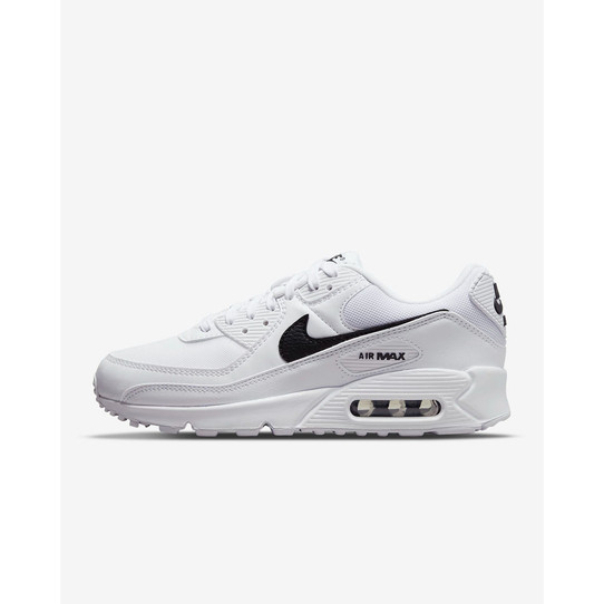 The circle Nike Women's circle Nike Air Max 90 Shoes in White and Black