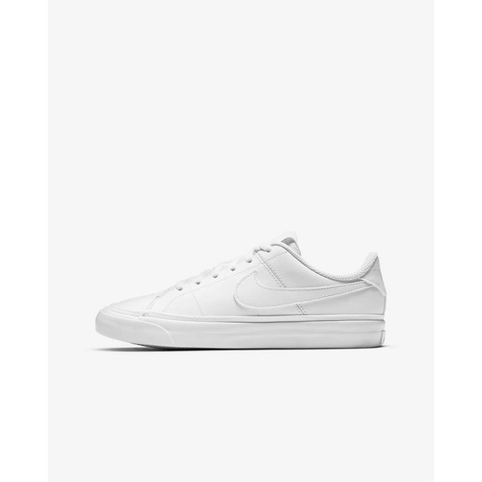 The Nike Big Kids' Court Legacy Sneakers in Triple White