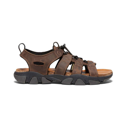 Trekky touch-strap sandals in Bison/Black colorway