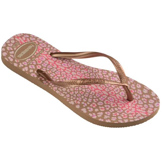 The Verbena 80mm slingback sandals Animal Print Flip Flops in Rose Gold