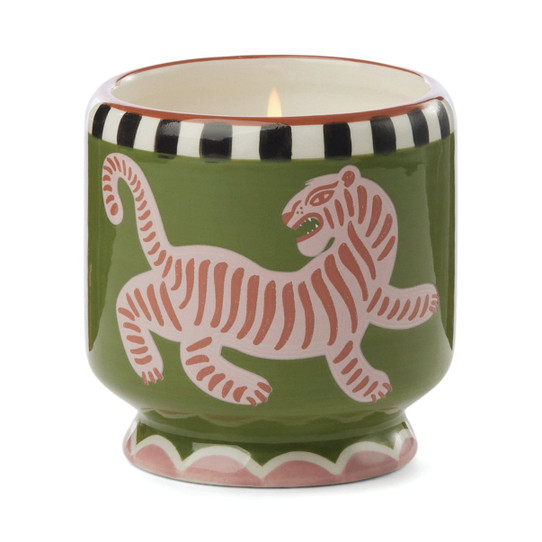 Paddywax Dopo 8 oz Handpainted "Tiger" Ceramic Candle