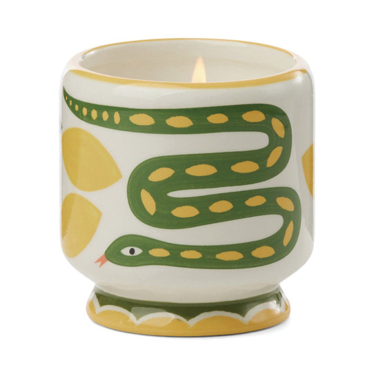 Paddywax Dopo 8 oz Handpainted "Snake" Ceramic Candle