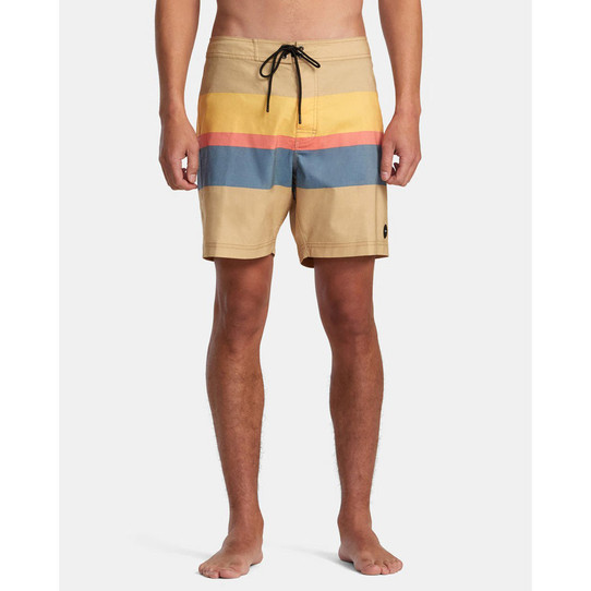 The RVCA Men's Westport 17 inch Boardshorts in The Butterscotch Colorway