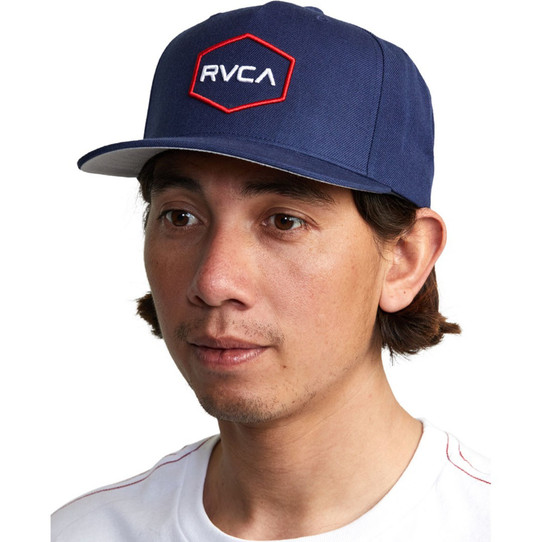 The RVCA Men's Commonwealth Snapback Hat in Navy