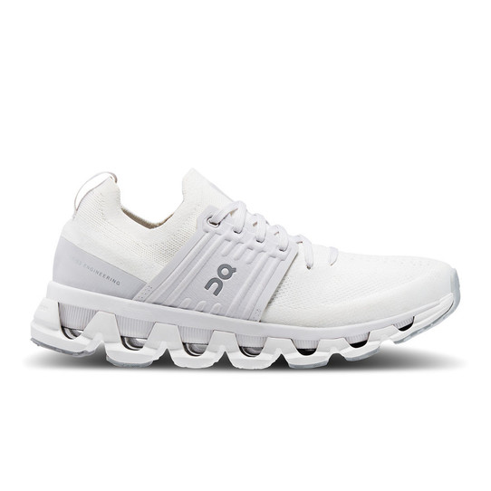 The On Running Women's Cloudswift 3 Running Shoes in the White and Frost Colorway