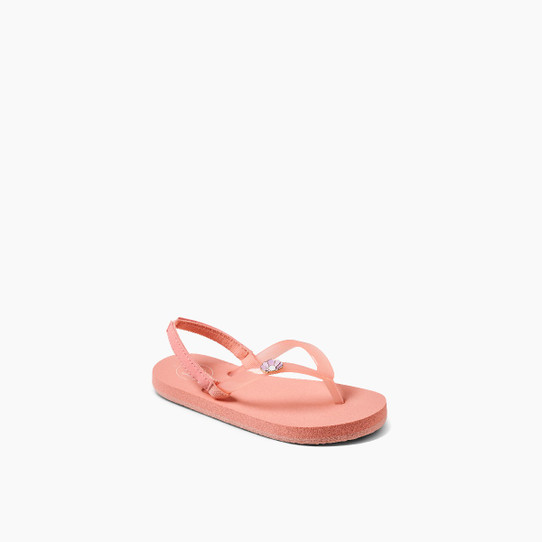 Reef Toddlers Girls' Little Charming Sandals in Peach Parfait detail view