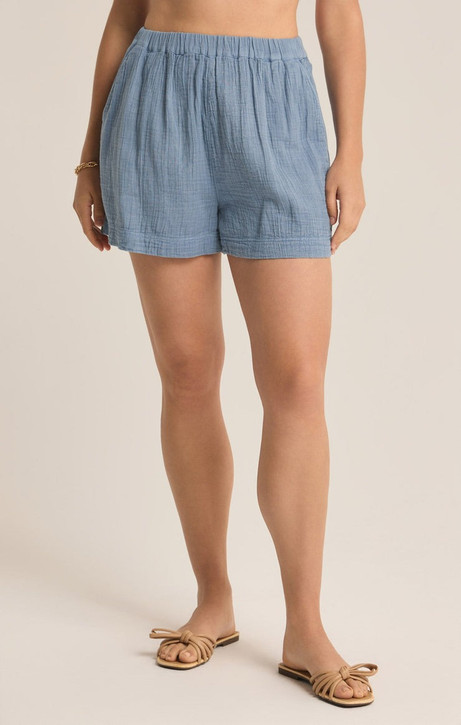 Z Supply Women's Wave Skimmer Shorts in Deep Indigo colorway