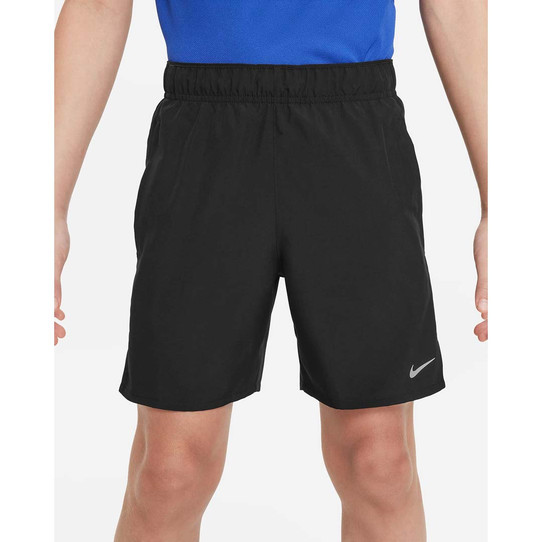 Nike Boys' Dri-FIT Challenger Training Shorts Black Reflect Silver detail