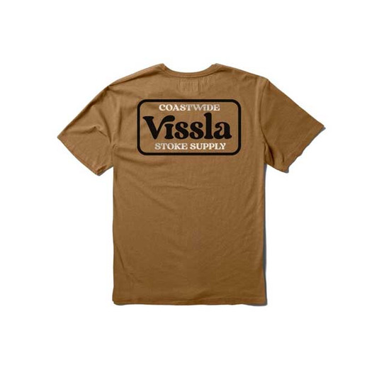 The Vissla Men's Coastwide Pocket Tee in Brown