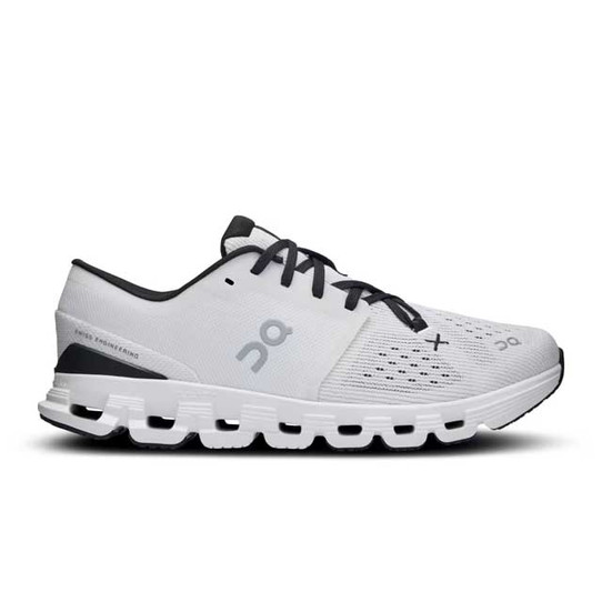 On Running Women's Cloud X 4 Running Shoes Ivory and Black top view