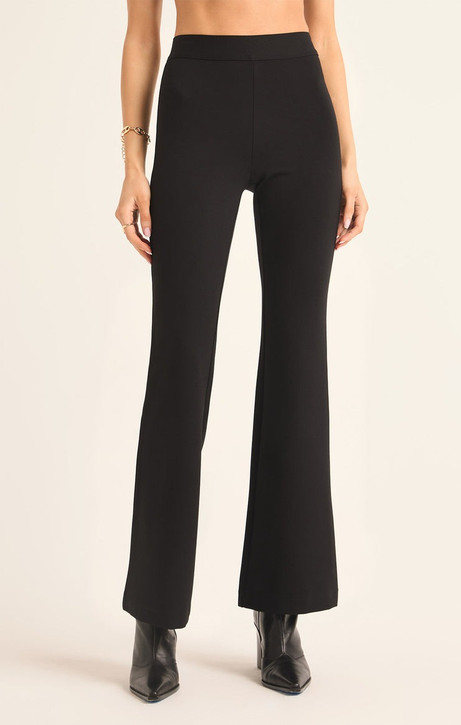 Z Supply Women's Do It All Flare Pants in Black colorway